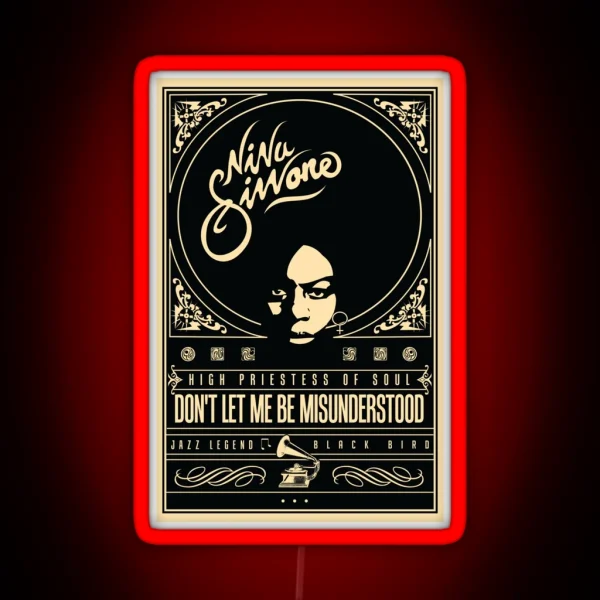 Official Nina Simone Poster RGB Neon Sign