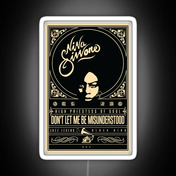 Official Nina Simone Poster RGB Neon Sign
