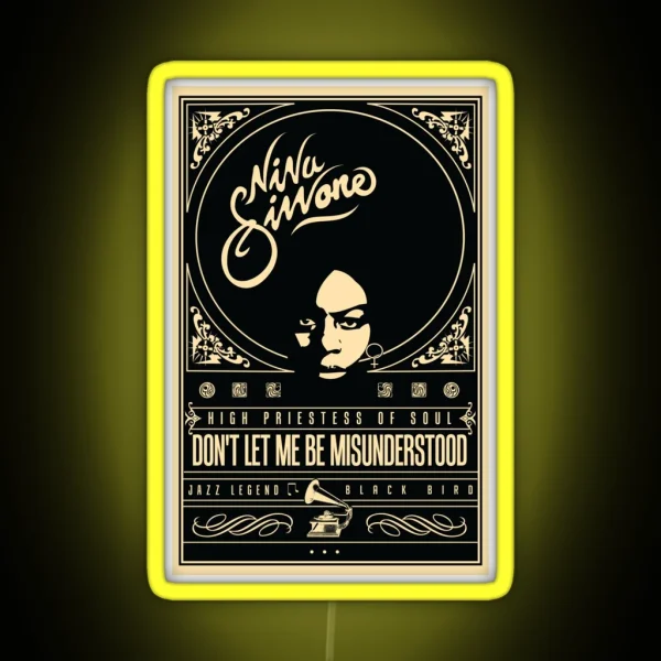 Official Nina Simone Poster RGB Neon Sign