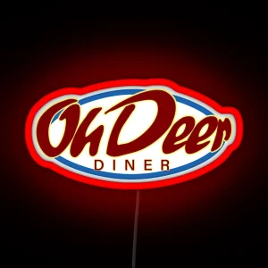 Oh Deer Diner RGB Neon Sign