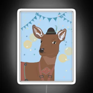 Oh Deer Lederhosen RGB Neon Sign