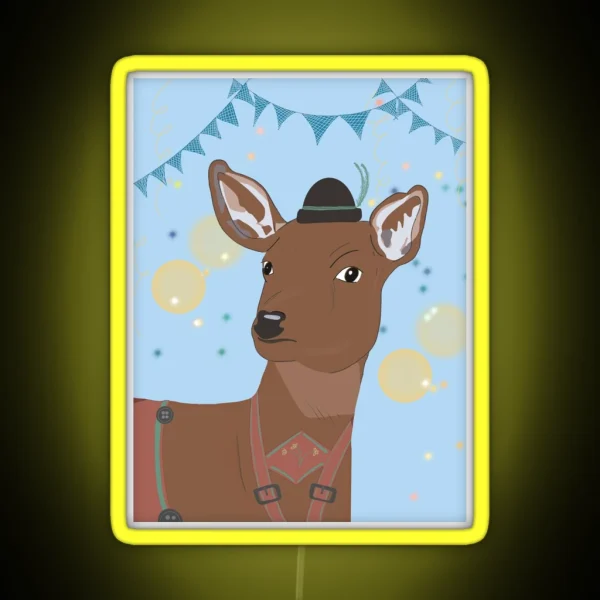 Oh Deer Lederhosen RGB Neon Sign