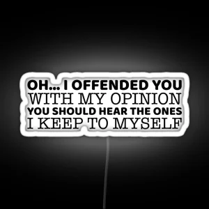 Oh I Offended You With My Opinion RGB Neon Sign