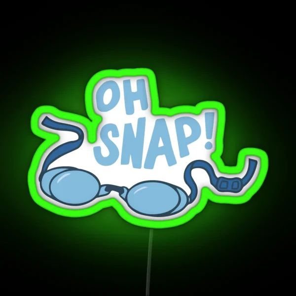 Oh Snap Broken Goggles Swimming RGB Neon Sign