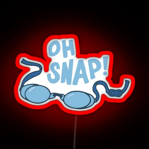 Oh Snap Broken Goggles Swimming RGB Neon Sign