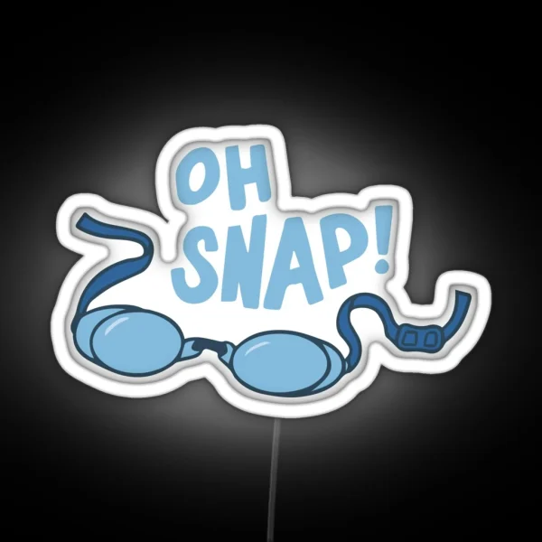 Oh Snap Broken Goggles Swimming RGB Neon Sign