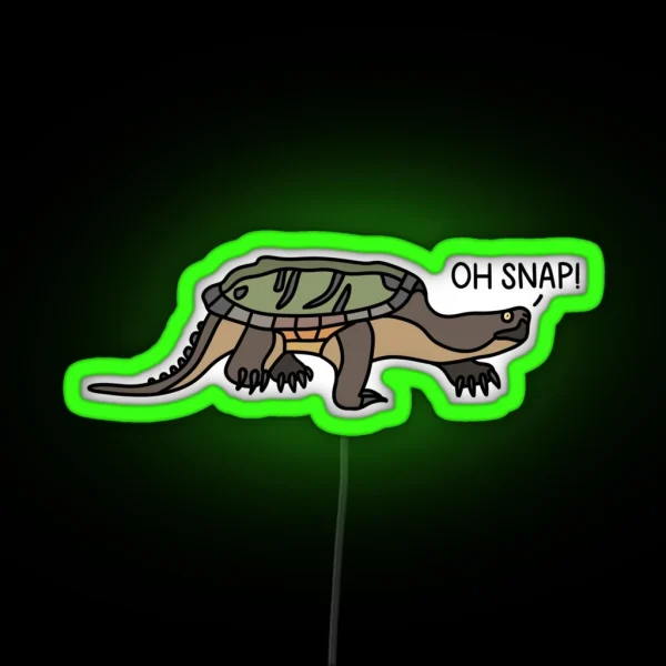 OH SNAP Common Snapping Turtle RGB Neon Sign
