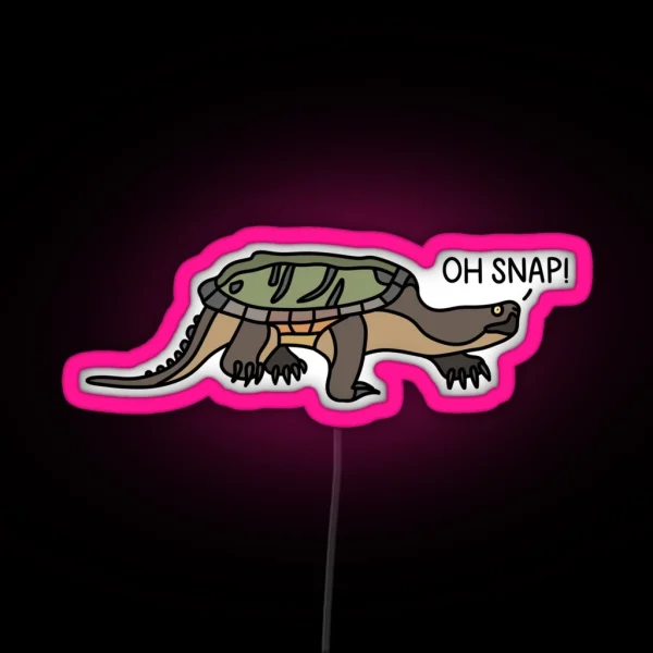 OH SNAP Common Snapping Turtle RGB Neon Sign