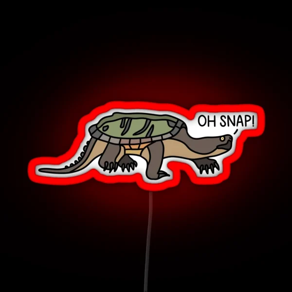 OH SNAP Common Snapping Turtle RGB Neon Sign