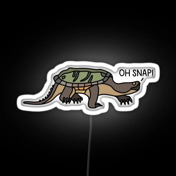 OH SNAP Common Snapping Turtle RGB Neon Sign