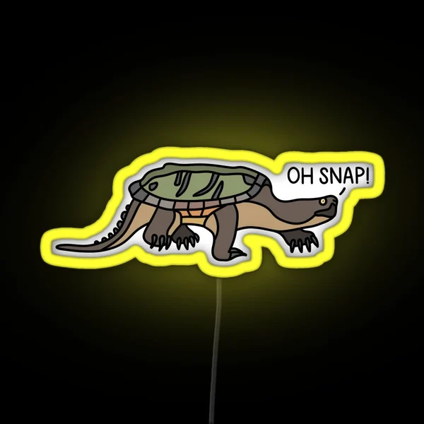 OH SNAP Common Snapping Turtle RGB Neon Sign