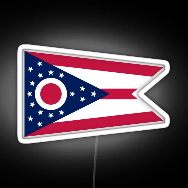 Ohio Columbus USA State Flag Bedspread Led Led RGB Neon Sign