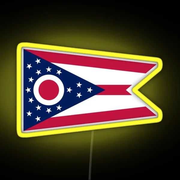 Ohio Columbus USA State Flag Bedspread Led Led RGB Neon Sign