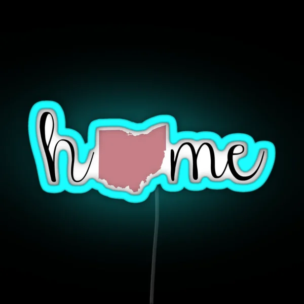 Ohio Home Red RGB Neon Sign