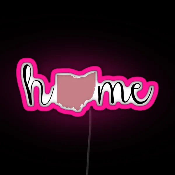 Ohio Home Red RGB Neon Sign