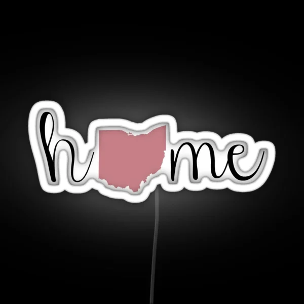 Ohio Home Red RGB Neon Sign