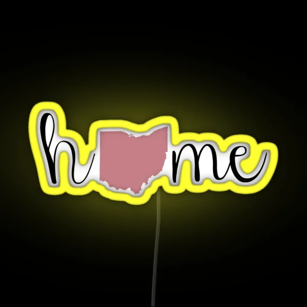 Ohio Home Red RGB Neon Sign
