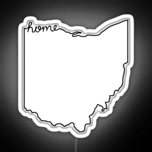 Ohio Home State Outline RGB Neon Sign