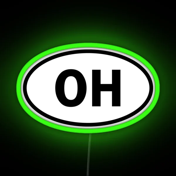 Ohio OH Oval Led And More RGB Neon Sign