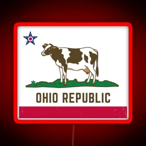 Ohio Republic Flag RGB Neon Sign