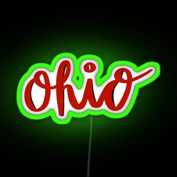 Ohio Script RGB Neon Sign