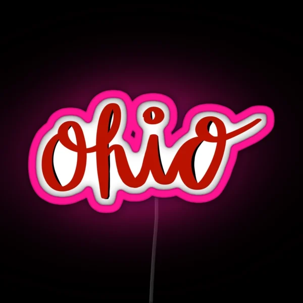 Ohio Script RGB Neon Sign