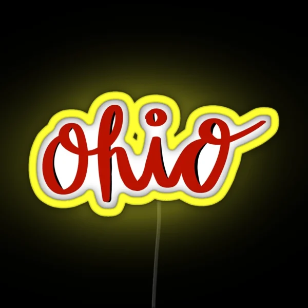 Ohio Script RGB Neon Sign