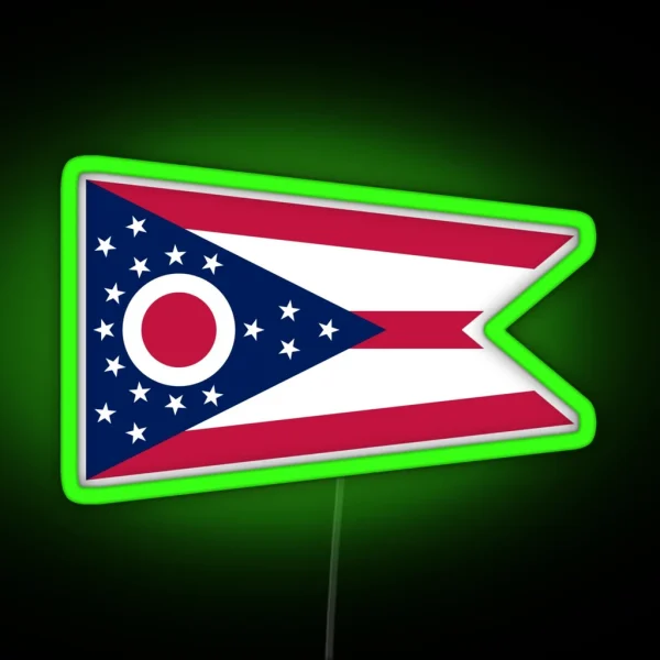 Ohio State Flag RGB Neon Sign