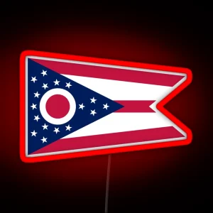 Ohio State Flag RGB Neon Sign