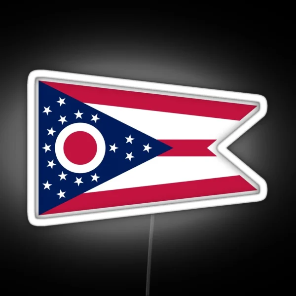 Ohio State Flag RGB Neon Sign