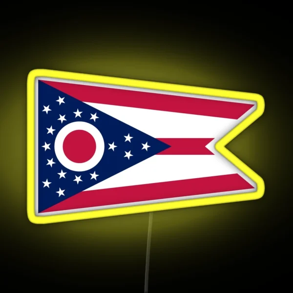 Ohio State Flag RGB Neon Sign