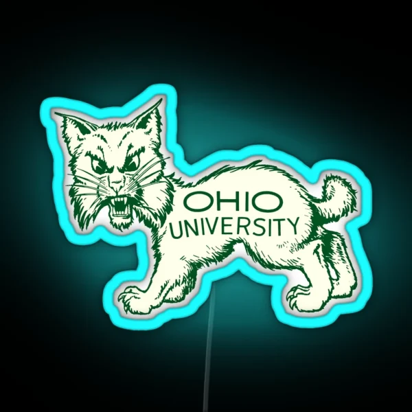 Ohio University Bobcat Vintage Buckeye State RGB Neon Sign