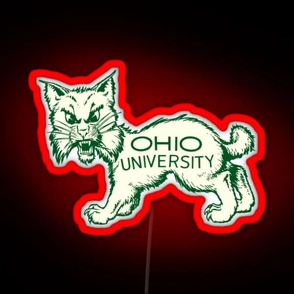 Ohio University Bobcat Vintage Buckeye State RGB Neon Sign