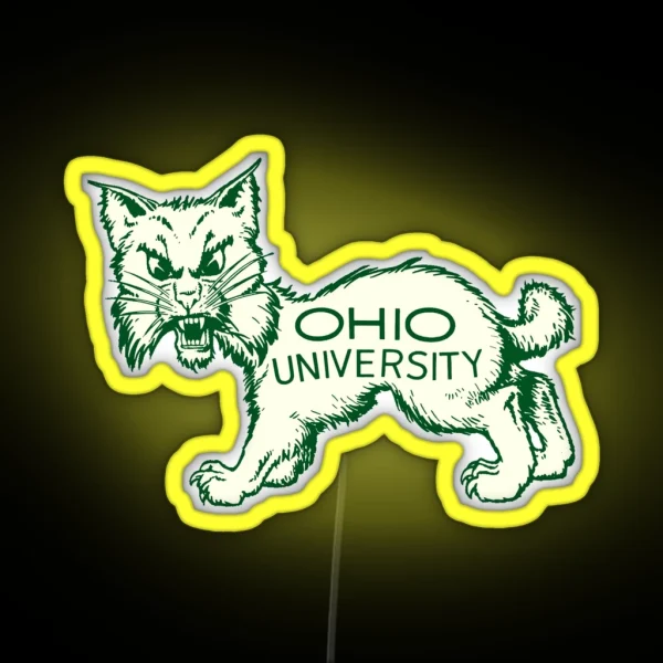 Ohio University Bobcat Vintage Buckeye State RGB Neon Sign