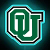 RGB LED neon sign displaying Ohio University in blue.