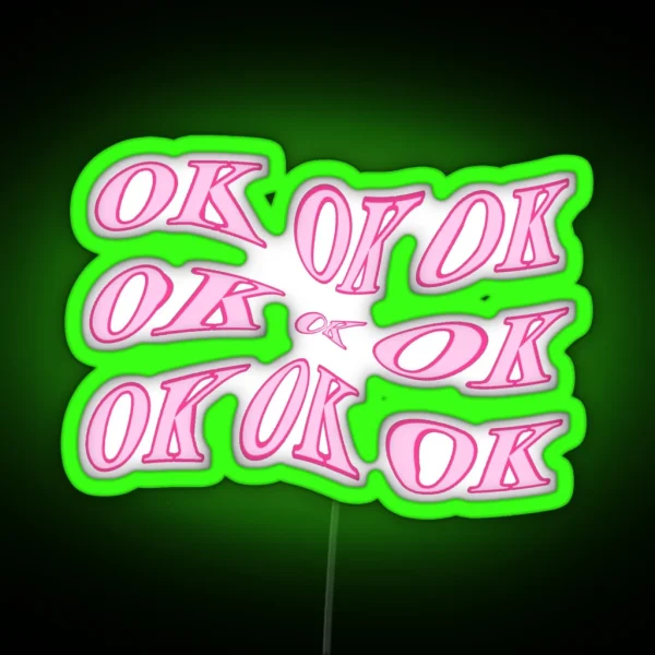 Ok Pink RGB Neon Sign