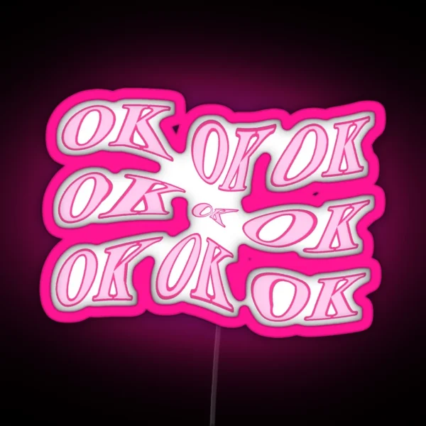 Ok Pink RGB Neon Sign
