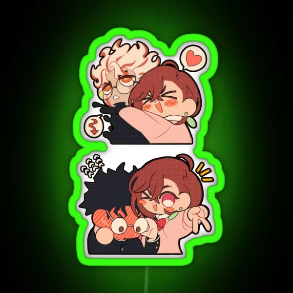 Okarun And Ayase RGB Neon Sign