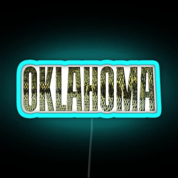 Oklahoma Largemouth Bass RGB Neon Sign