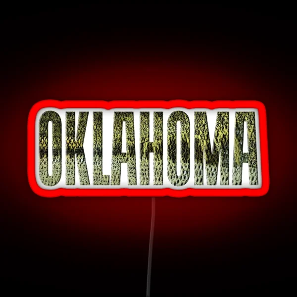 Oklahoma Largemouth Bass RGB Neon Sign