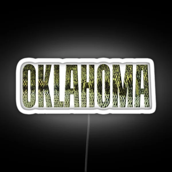 Oklahoma Largemouth Bass RGB Neon Sign