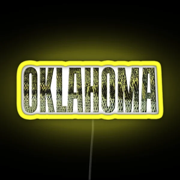 Oklahoma Largemouth Bass RGB Neon Sign