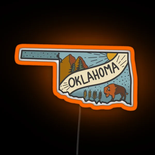 Oklahoma State Led RGB Neon Sign