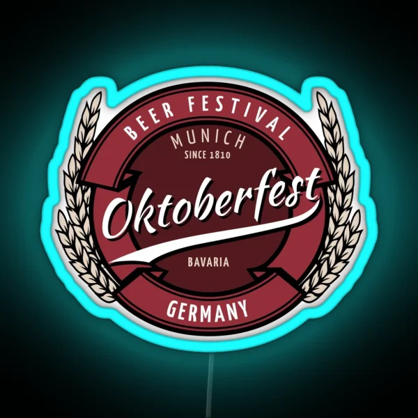 Oktoberfest German Tradition Since 1810 RGB Neon Sign