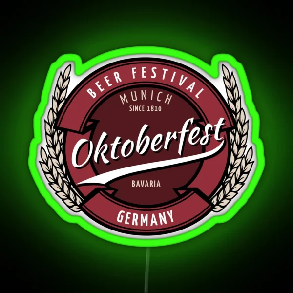 Oktoberfest German Tradition Since 1810 RGB Neon Sign