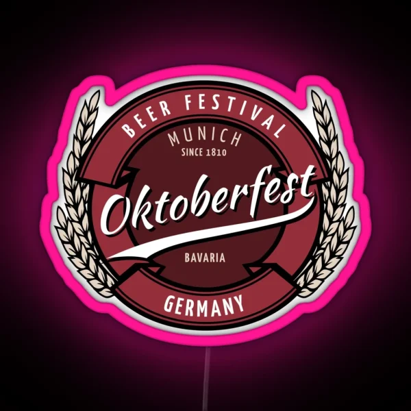 Oktoberfest German Tradition Since 1810 RGB Neon Sign