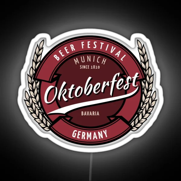 Oktoberfest German Tradition Since 1810 RGB Neon Sign