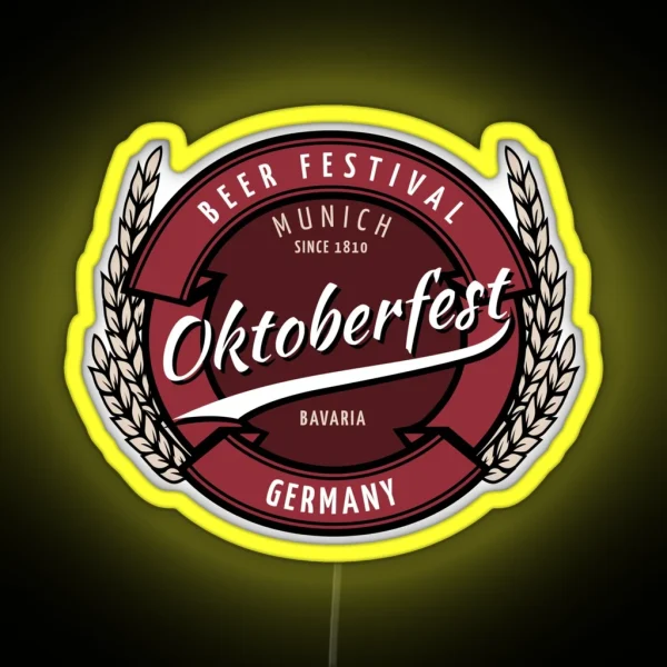 Oktoberfest German Tradition Since 1810 RGB Neon Sign