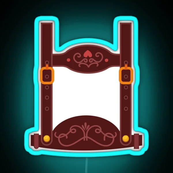 Oktoberfest Lederhosen Costume Cute German Bavarian Men RGB Neon Sign