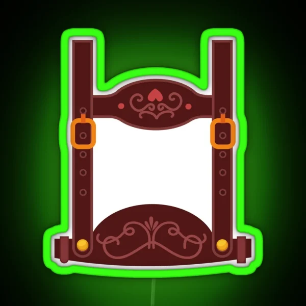 Oktoberfest Lederhosen Costume Cute German Bavarian Men RGB Neon Sign
